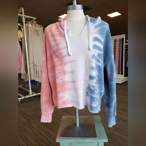 Cropped Hoodie Sweater - Pink Lily Small